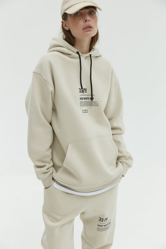 Hoodie Broadway Taupe